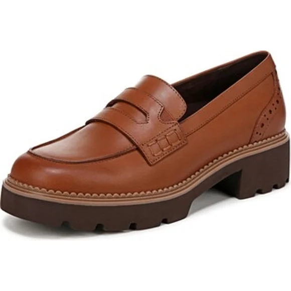 Vionic Tan Leather Loafers - Picture 1 of 12